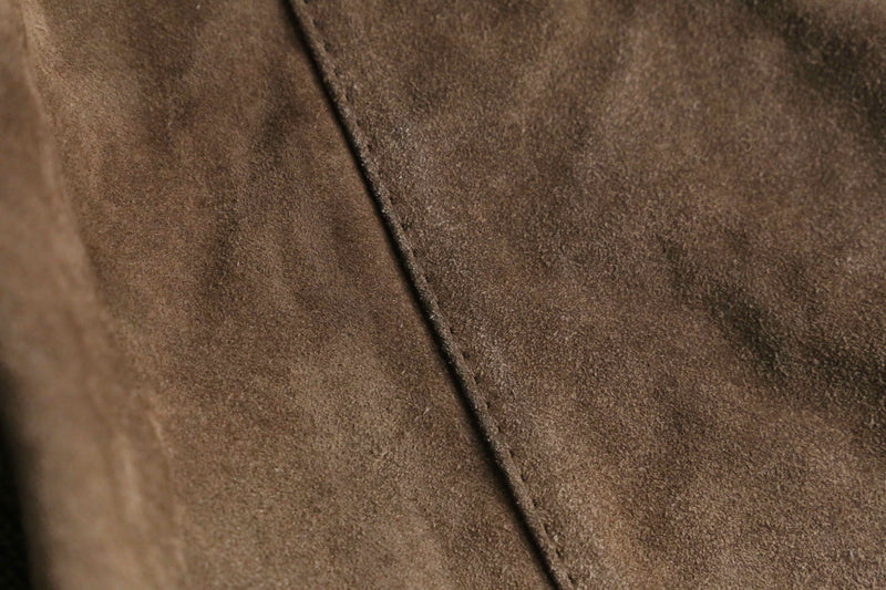 suede × knit zip blouson