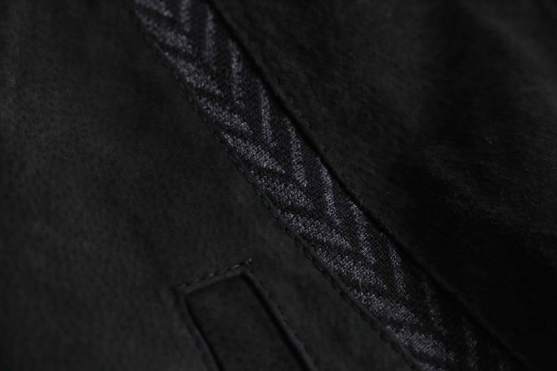 suede × knit switch design cardigan