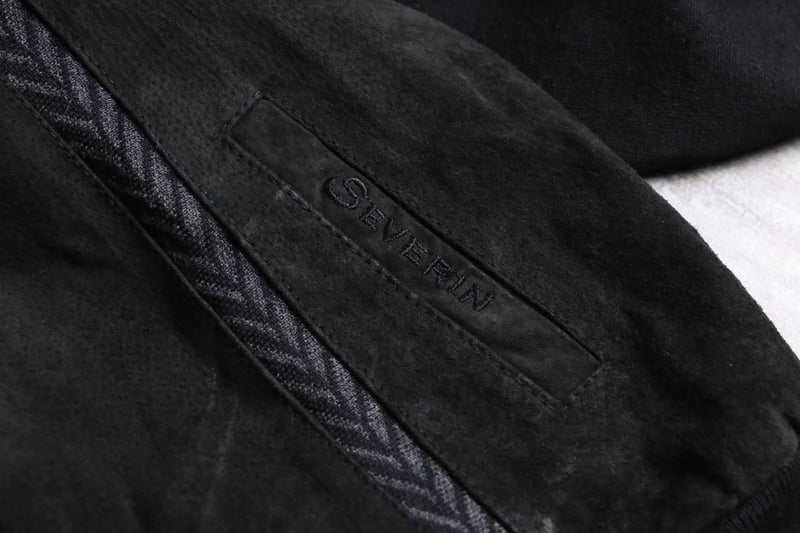 suede × knit switch design cardigan