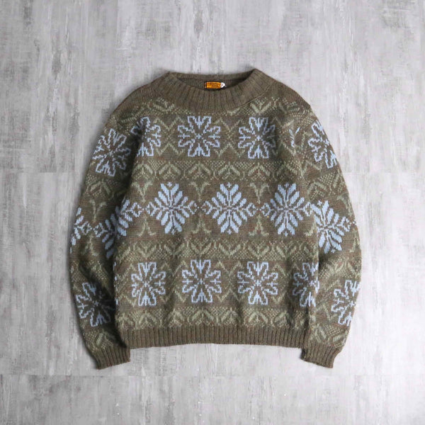 melange snow flake knit