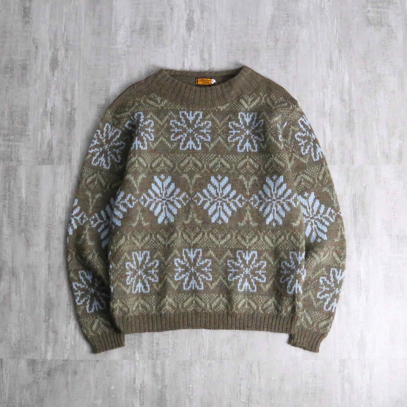 melange snow flake knit