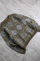 melange snow flake knit