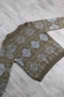 melange snow flake knit