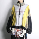 "Re:make" sweat docking loose size half zip pull over