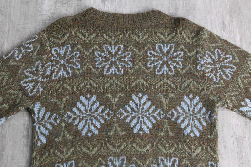 melange snow flake knit