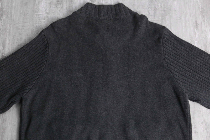 leather stitch design zip knit