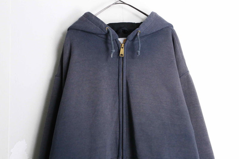 “carhartt” navy color fade zip hoodie