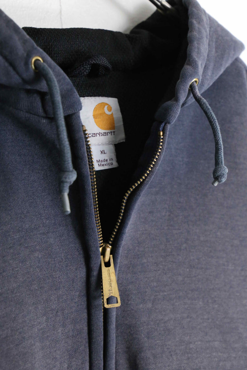 “carhartt” navy color fade zip hoodie