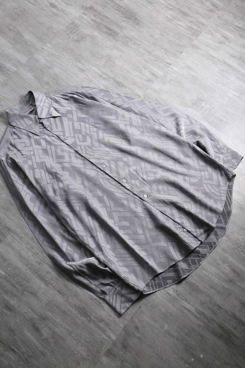 1990-00s VERSACE CLASSIC jacquard BD shiny shirt