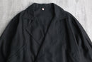 black linen double short jacket