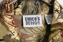 “CHICO’S DESIGN”gold chinese pattern shirt jacket