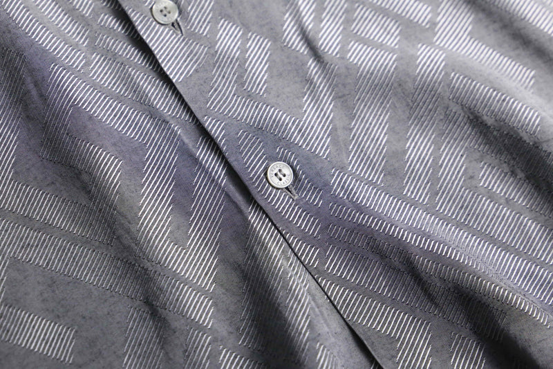 1990-00s VERSACE CLASSIC jacquard BD shiny shirt