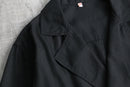 black linen double short jacket