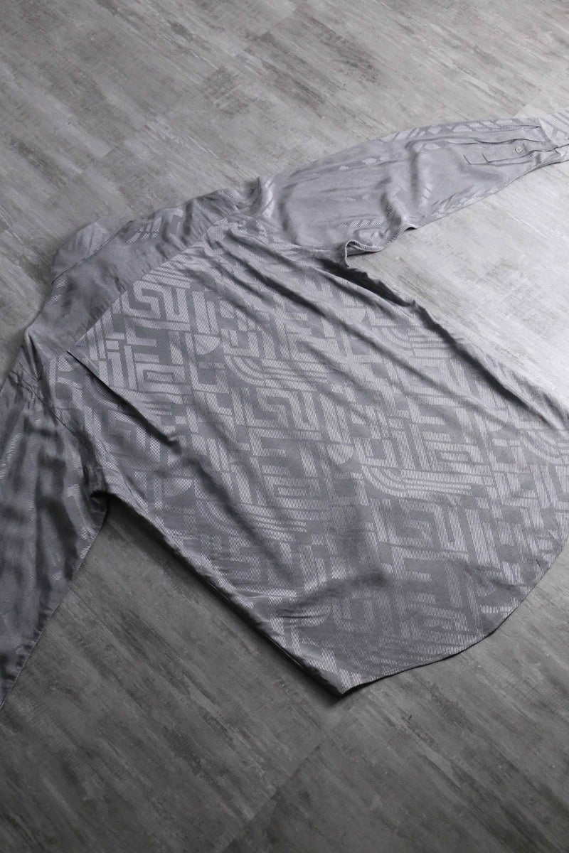 1990-00s VERSACE CLASSIC jacquard BD shiny shirt