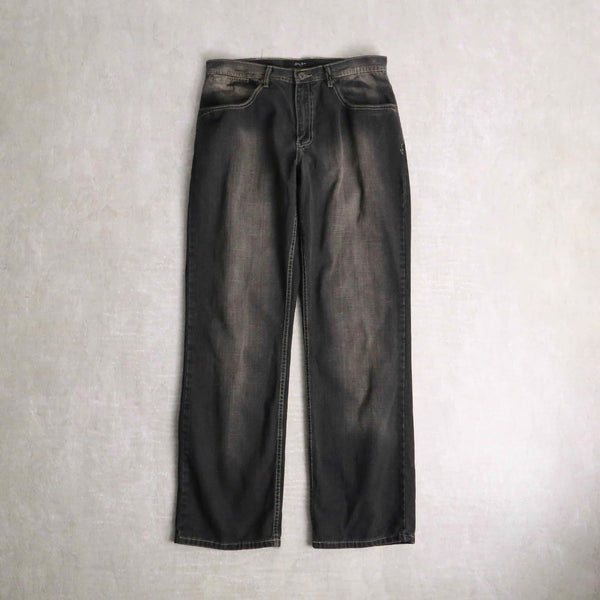 "Sean John" fade black wide straight denim