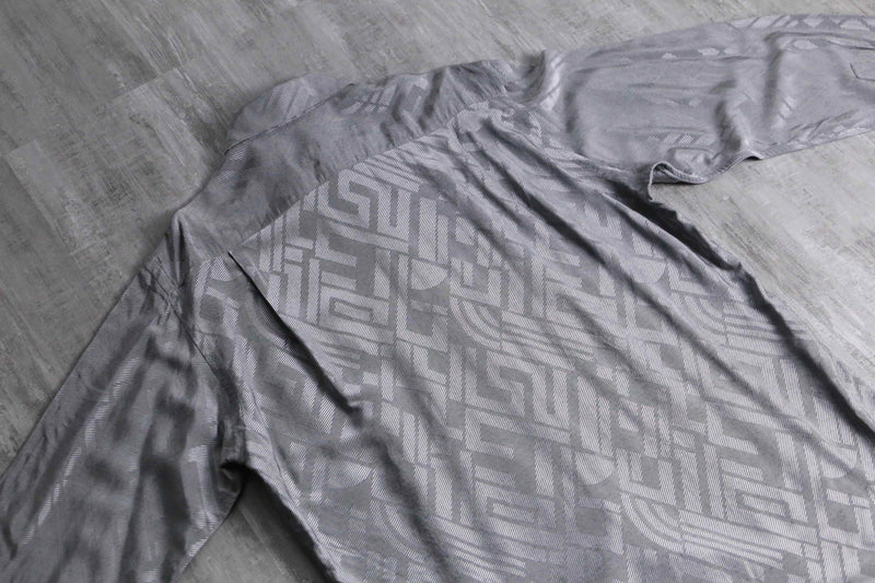 1990-00s VERSACE CLASSIC jacquard BD shiny shirt