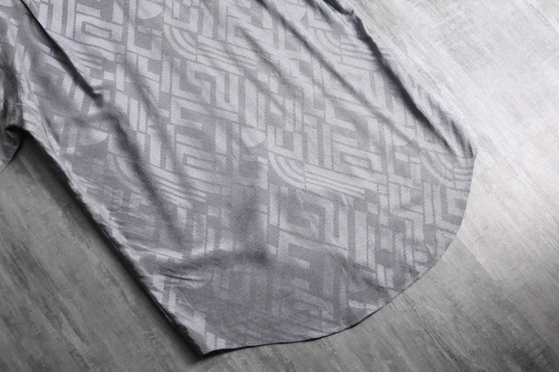 1990-00s VERSACE CLASSIC jacquard BD shiny shirt