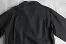 black linen double short jacket
