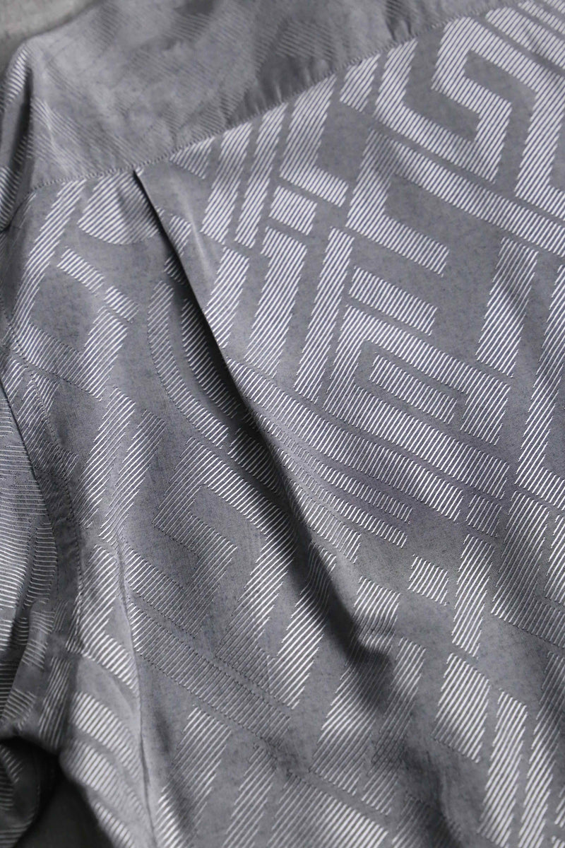 1990-00s VERSACE CLASSIC jacquard BD shiny shirt