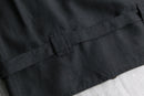 black linen double short jacket