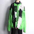 "Re:make" lace docking loose silhouette track jacket