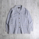 pale gray cotton shirt jacket