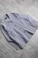 pale gray cotton shirt jacket