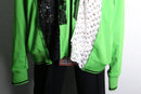 "Re:make" lace docking loose silhouette track jacket