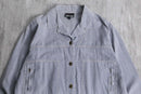 pale gray cotton shirt jacket