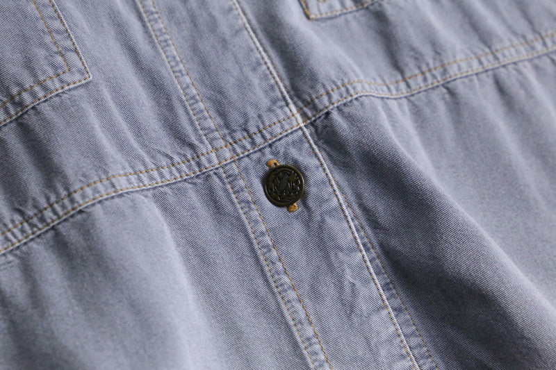 pale gray cotton shirt jacket