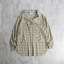 volume neck deformed check pullover