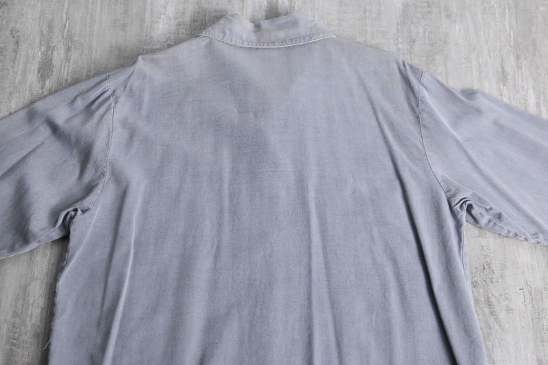 pale gray cotton shirt jacket