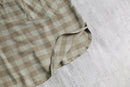 volume neck deformed check pullover
