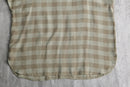volume neck deformed check pullover