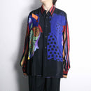 abstract art pattern rayon shirt