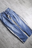 "Re:make" sweat docking wide denim