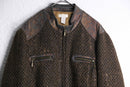 "chico's" tweed metallic full zip