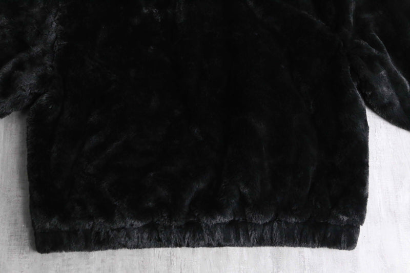 faux fur zip-up hoodie