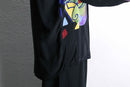 abstract art pattern rayon shirt