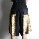 "Remake"pleated layered shorts