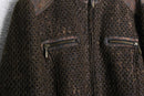 "chico's" tweed metallic full zip