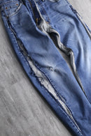 "Re:make" sweat docking wide denim