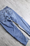 "Re:make" sweat docking wide denim