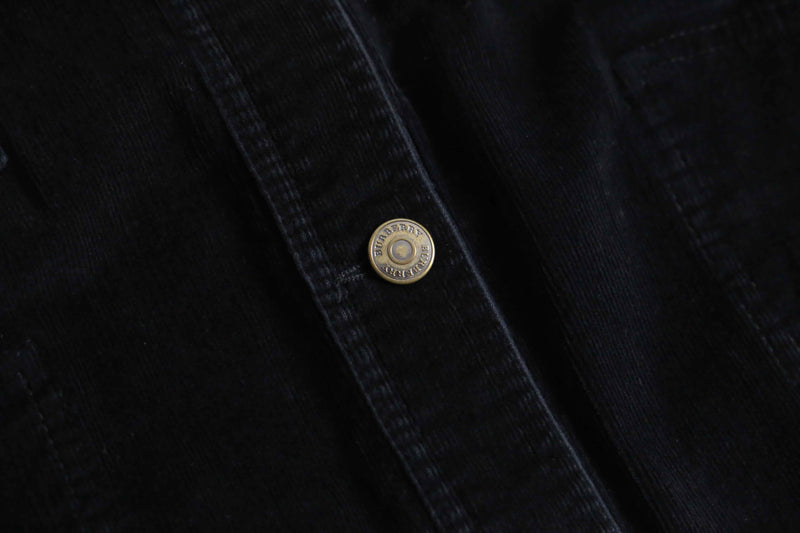 “Burberry” black corduroy tracker jacket