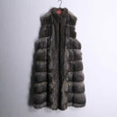 1970-80 real fur long vest coat