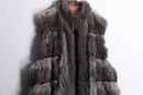 1970-80 real fur long vest coat