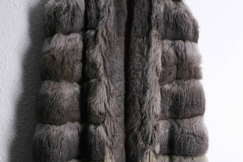 1970-80 real fur long vest coat
