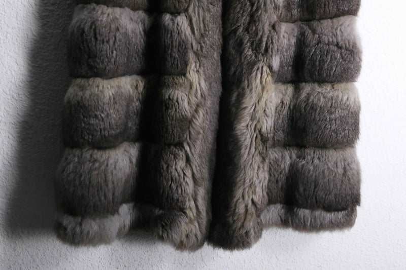 1970-80 real fur long vest coat
