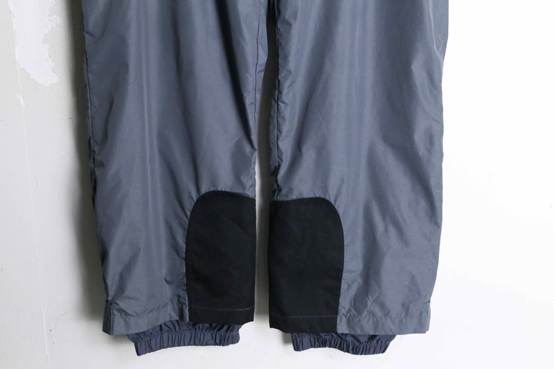 90's "Columbia" metallic gray buggy silhouette technical pants