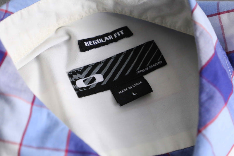 2000s OAKLEY S/S madras check shirt